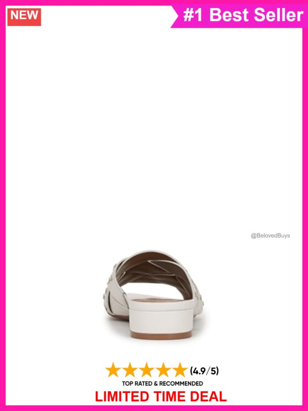 Naturalizer Morena Slide Sandals Leather Open Toe Block Heel Slip On - Picture 4 of 6